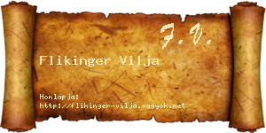 Flikinger Vilja névjegykártya